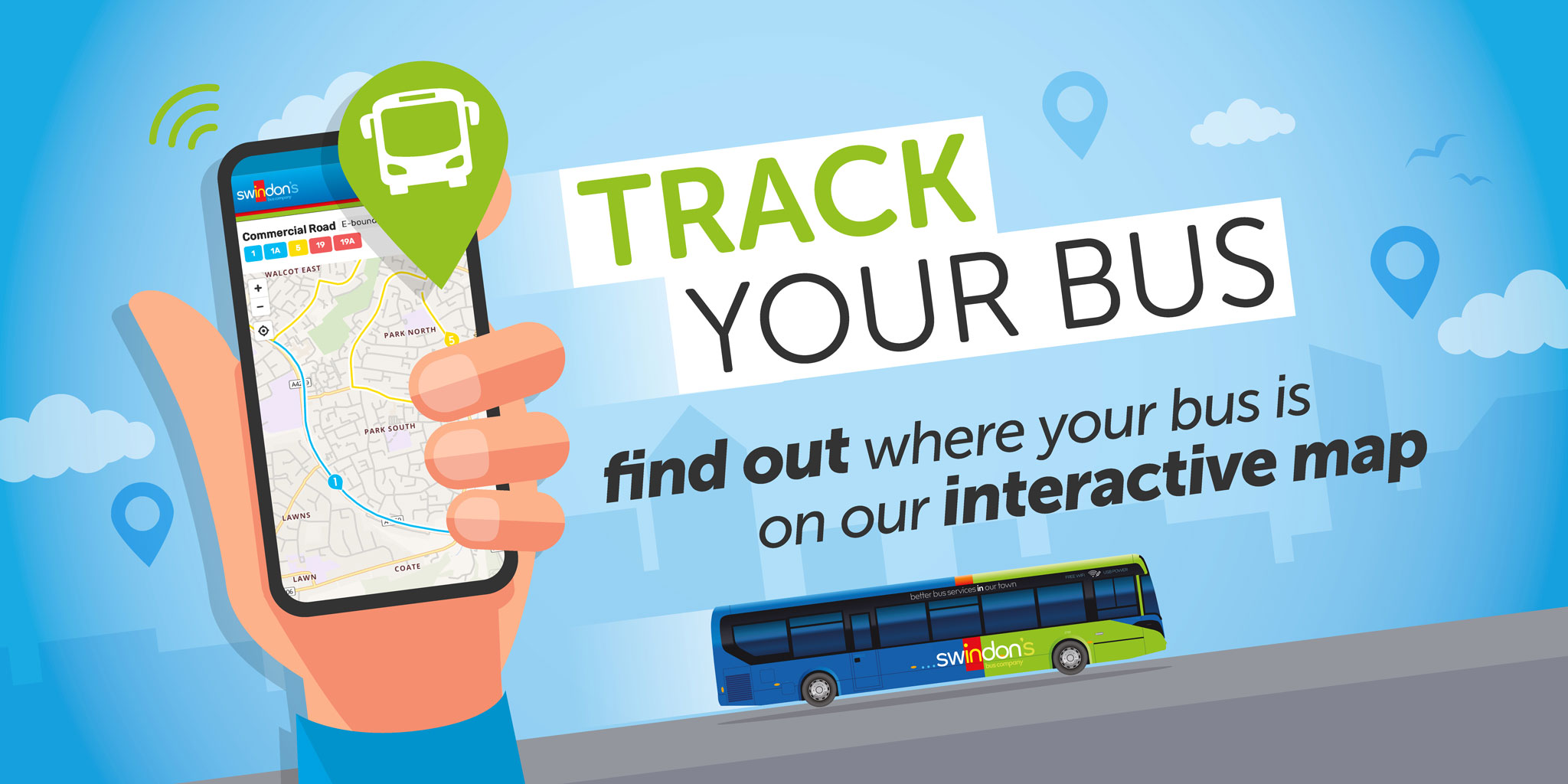 See your bus's position using our maps - Swindon's Bus Company