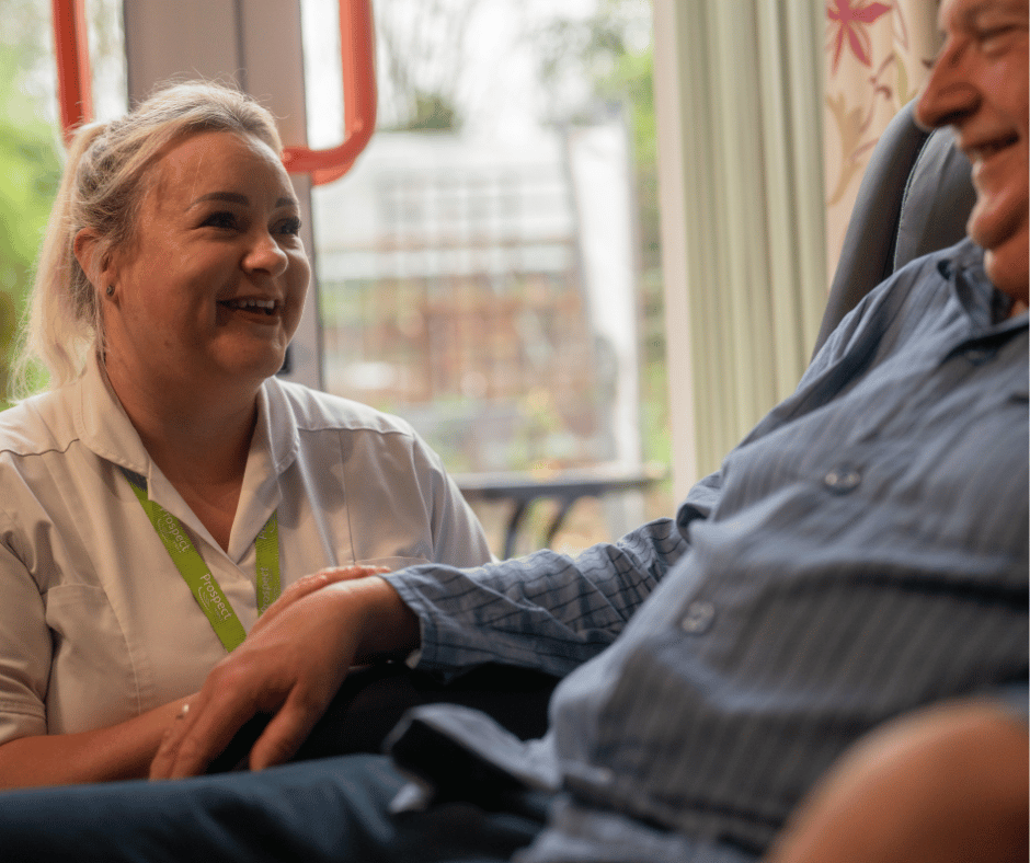 Image of Prospect Hospice nurse and patient
