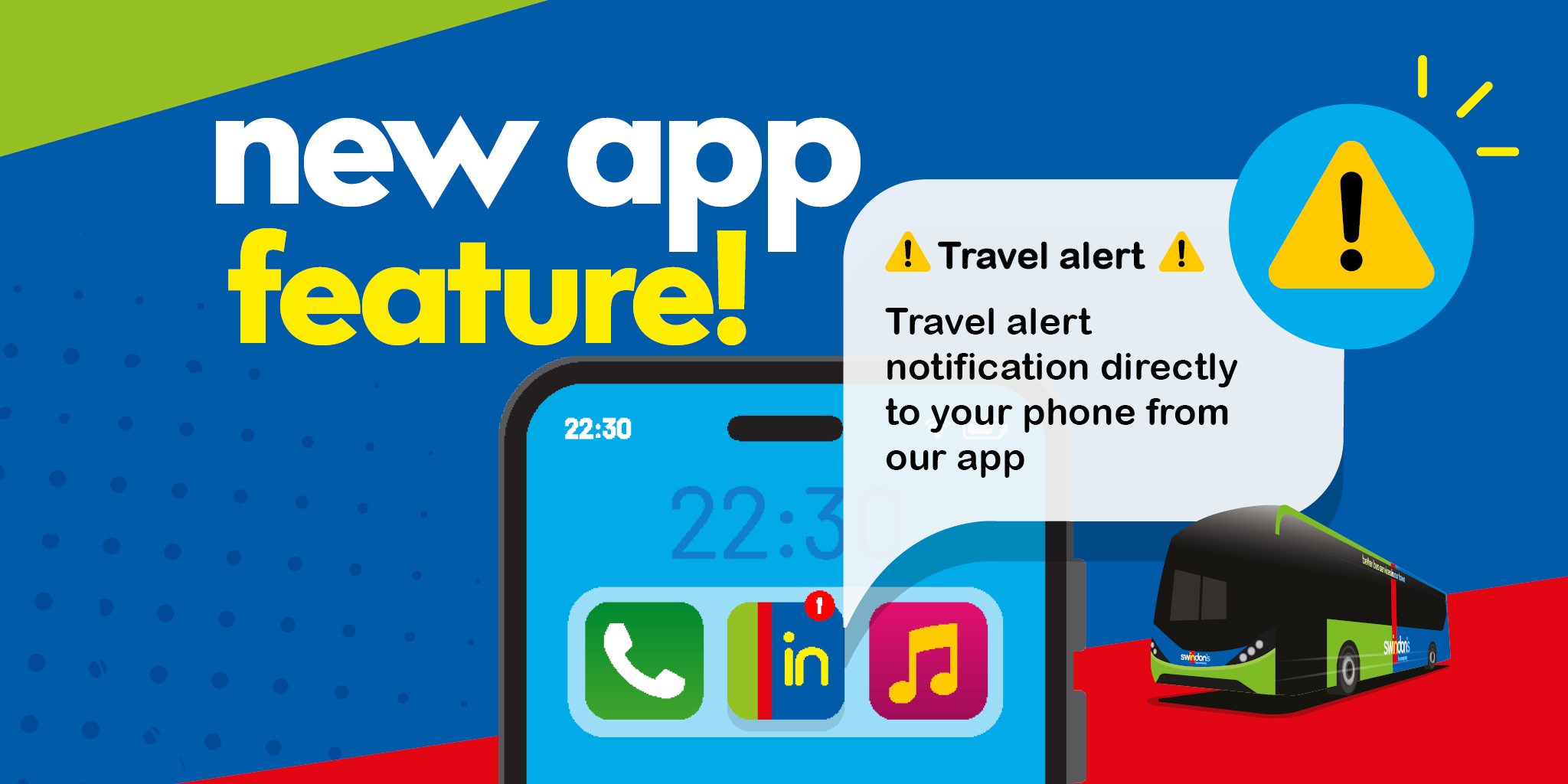 new app feature - phone with a travel alert coming out