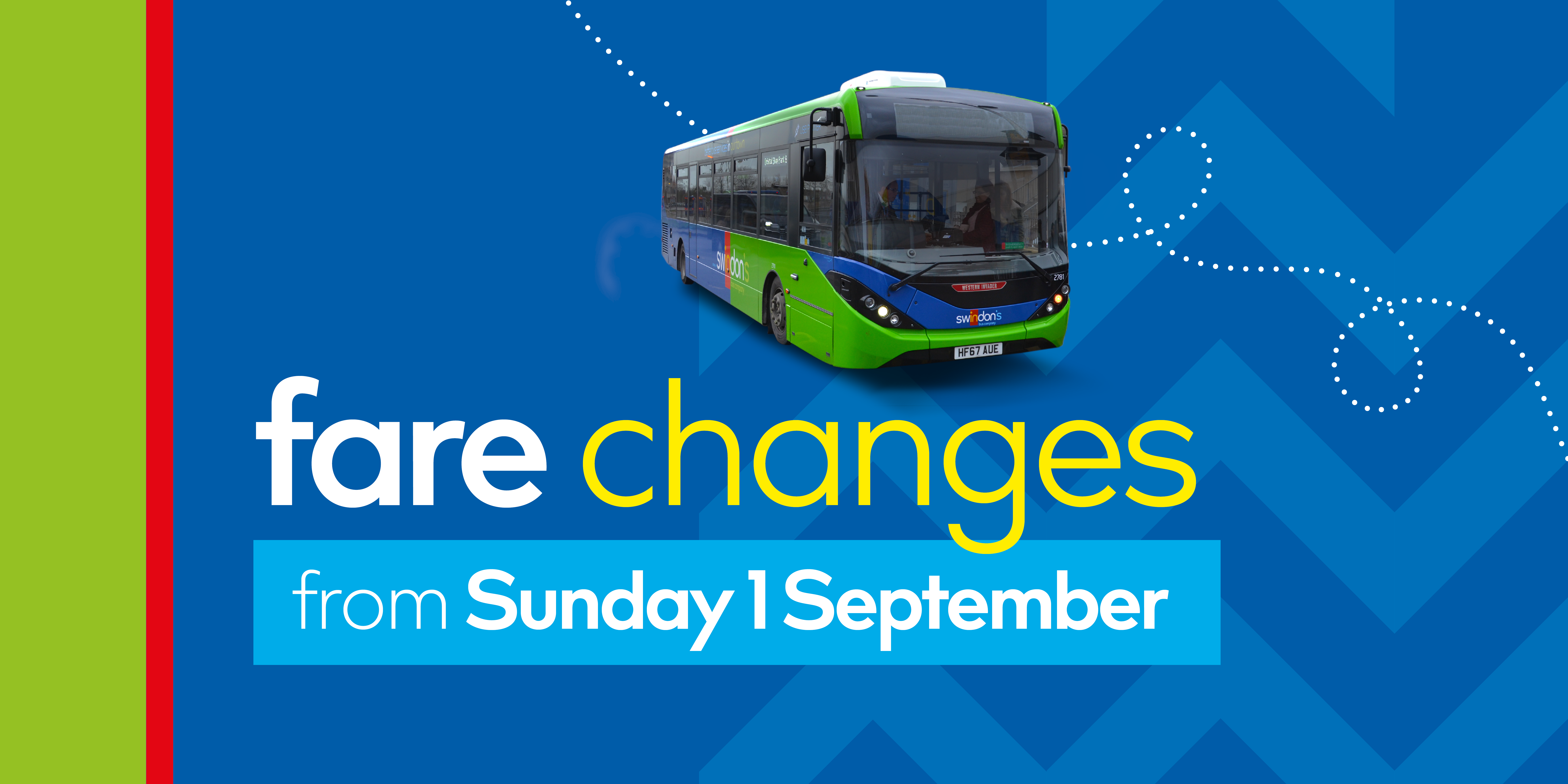Fares changes from Sunday 1 September
