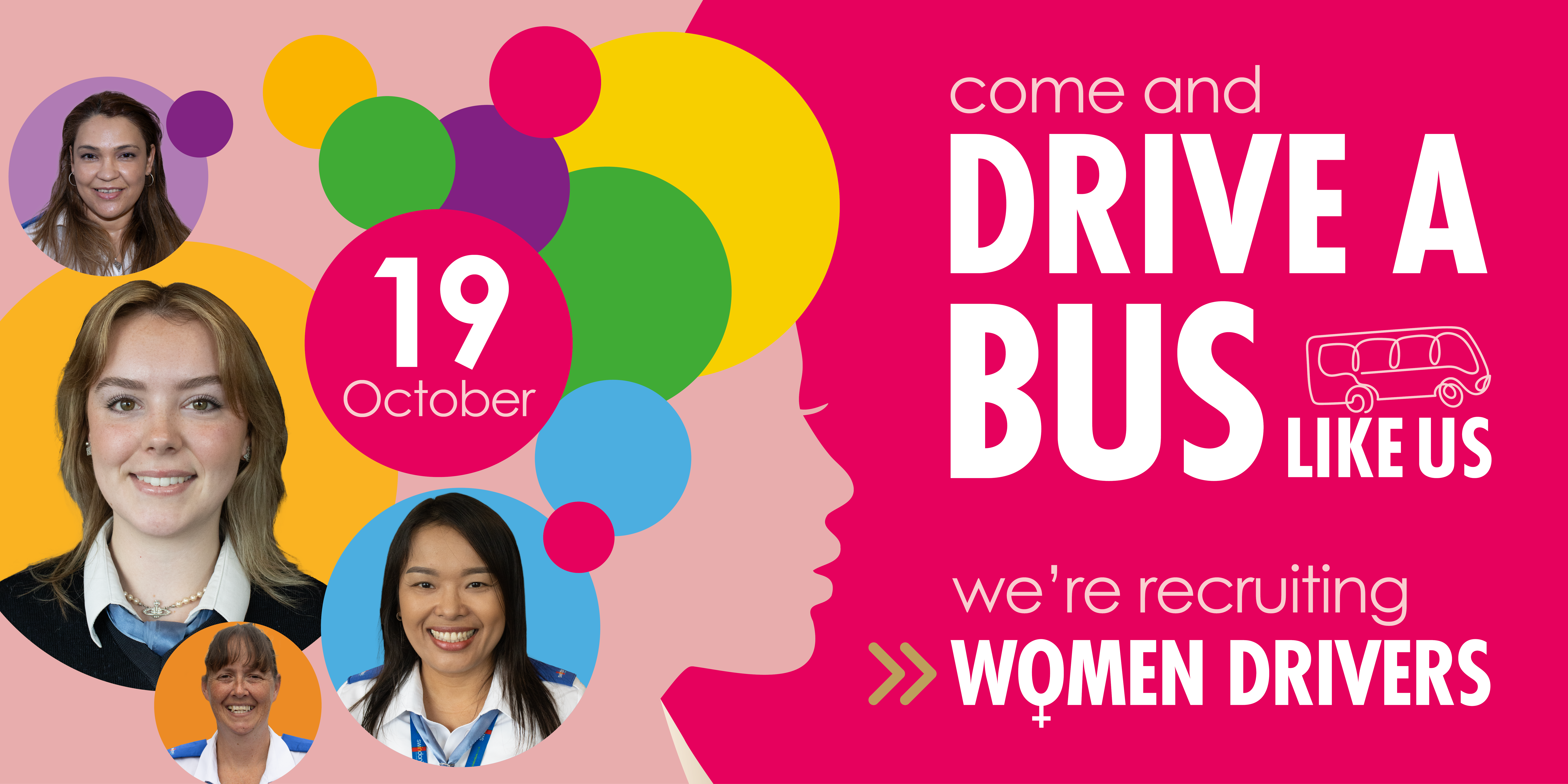 Drive a bus like us - Saturday 19 October women's recruitment day